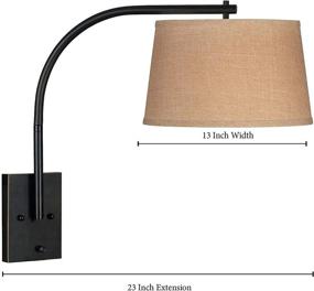 img 2 attached to 🏡✋ Kenroy Home 20950ORB Sweep Wall Swing Arm - Oil Rubbed Bronze (21"H x 13"W x 23" Ext.)