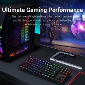 img 3 attached to Redragon K552 Mechanical Gaming Keyboard: Compact 60% Layout with 87 Keys, Cherry MX Blue Switches, RGB Backlit - Perfect for Windows PC Gamers