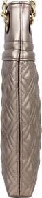 img 2 attached to BRENTANO Leather Quilted Shoulder Tassel