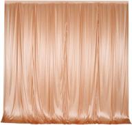 sophisticated sweeteasy photography backdrop: 10 ft x 10 ft drapes for elegant wedding, baby shower, party & restaurant decor- polyester champagne curtains logo