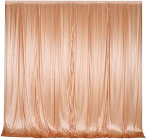 img 4 attached to Sophisticated SweetEasy Photography Backdrop: 10 ft x 10 ft Drapes for Elegant Wedding, Baby Shower, Party & Restaurant Decor- Polyester Champagne Curtains