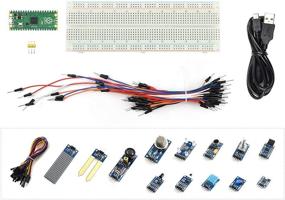 img 4 attached to Микроконтроллерная плата Waveshare Raspberry Pi Pico RP2040 с набором сенсоров (19 предметов) - низкая стоимость, высокая производительность, гибкие цифровые интерфейсы.