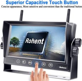 img 1 attached to 📷 Rohent R12: High-Def Wireless Backup Camera for RV HD 1080P | 7 Inch Touch Key DVR Monitor | IP69 Waterproof | Easy RV/truck Compatibility