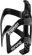 🚴 triseven premium cycling carbon water cage: extra strong, durable, and ultra lightweight - ideal for triathlon & mtb, compatible with all bottles and saddle cage holders! logo