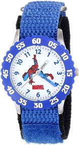 img 3 attached to Часы Marvel Kids' Spider-Man Time Teacher: нержавеющая сталь W000103 для легкого обучения