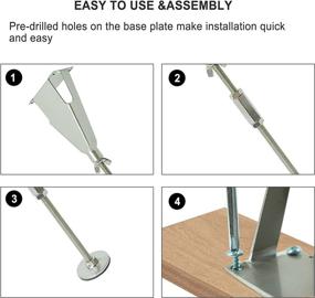 img 2 attached to Sidasu Adjustable Height Bed Support Legs: 304 Stainless Steel Leg Set for Optimal Bed Center Slat Support – Set of 3