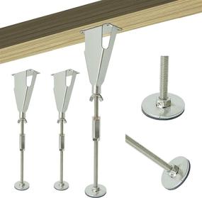 img 4 attached to Sidasu Adjustable Height Bed Support Legs: 304 Stainless Steel Leg Set for Optimal Bed Center Slat Support – Set of 3