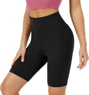 🩳 valandy women's high waisted biker shorts for workout, yoga, and fitness - soft opaque yoga pants - 8 inch inseam логотип