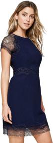 img 2 attached to 👗 Elegant Fusion: Sugar Lips Women's Decente Mixed Lace Mini Dress