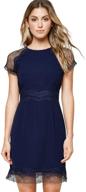 👗 elegant fusion: sugar lips women's decente mixed lace mini dress logo