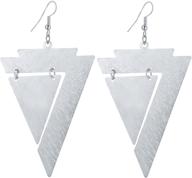 💎 stunning idb delicate filigree dangle triangle drop earrings – exquisite 3.54" statement length – lightweight design in silver and gold tones logo