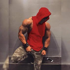 img 1 attached to 💪 SEO-Enhanced Sleeveless Workout Apparel for Men's Bodybuilding and Fitness