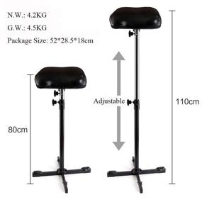 img 2 attached to 🖼️ Tattoo Arm Rest with Adjustable Height and Soft Sponge Pad - CAKMSMAO Tattoo Armrest Stand Equipment for Studio Salon Tattoo, featuring Cross Stability and Portability