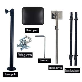 img 1 attached to 🖼️ Tattoo Arm Rest with Adjustable Height and Soft Sponge Pad - CAKMSMAO Tattoo Armrest Stand Equipment for Studio Salon Tattoo, featuring Cross Stability and Portability