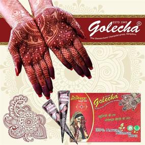 img 3 attached to 🌿 Golecha 12 Pack, Premium Quality Natural Henna Paste Hair Color Cones, Ready to Use for Hair Dyeing