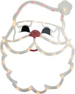 lighted santa claus face christmas window silhouette decoration - impact 18-inch логотип