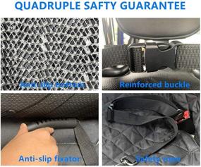 img 1 attached to 🐾 Cadosoigh 100% Waterproof Dog Car Seat Cover with Viewing Window, Side Flaps, Storage Bags, Hammock Design - Scratch Proof Nonslip Protector for Cars Trucks SUV