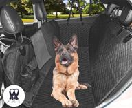 🐾 cadosoigh 100% waterproof dog car seat cover with viewing window, side flaps, storage bags, hammock design - scratch proof nonslip protector for cars trucks suv logo