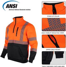 img 1 attached to VENDACE Reflective Sweatshirt for 👕 Enhanced Visibility in Occupational Health & Safety