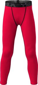 img 4 attached to 👖 TSLA Kids & Youth Thermal Compression Pants | Athletic Sports Leggings & Running Tights Bottoms - 1 or 2 Pack