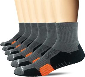 img 4 attached to 🧦 AKOENY Men's Athletic Ankle Running Socks Quarter Cushioned Sports (6 Pack): Advanced Performance for Active Men