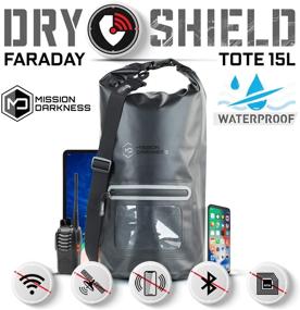 img 3 attached to 🔒 Mission Darkness Dry Shield Faraday Tote 15L: Waterproof Dry Bag for Ultimate Electronic Device Security, Signal Blocking, and Data Privacy – Ideal for Phones, Tablets, Laptops