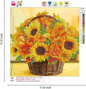img 2 attached to 🌻 Immerse Yourself in Beauty: AIRDEA 5D DIY Diamond Painting Sunflower Kit for Adults Beginners - Fall Diamond Painting Art with Rhinestone Cross Stitch - Stunning Wall Decor 30x30 cm