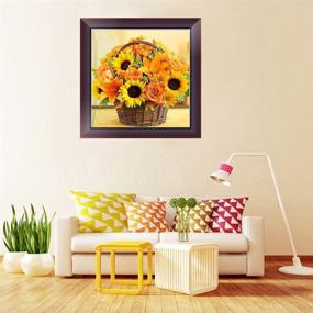 img 3 attached to 🌻 Immerse Yourself in Beauty: AIRDEA 5D DIY Diamond Painting Sunflower Kit for Adults Beginners - Fall Diamond Painting Art with Rhinestone Cross Stitch - Stunning Wall Decor 30x30 cm