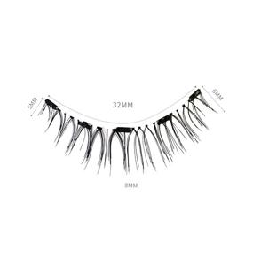 img 3 attached to Dorisue Magnetic Eyelashes: Natural Look with Short Lashes, High Quality Face Eyelashes Pack of 4 E3 Magnetic Lashes for Effortless Glam