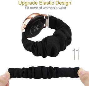 img 3 attached to 📱 Elastic Stretch Fabric Watch Band Straps for Samsung Galaxy Watch Active 2 40mm/44mm, Feminine Bracelet Wristband Replacement for Women Men - Compatible with Samsung Galaxy Watch 3 41mm (Black)