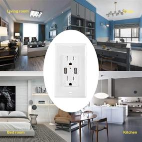 img 1 attached to 🔌 Resistant Wallplate for Outlet Charger Receptacles