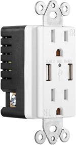 img 3 attached to 🔌 Resistant Wallplate for Outlet Charger Receptacles