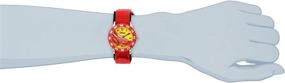 img 1 attached to Disney Kids' "Time Teacher" Cars Stainless Steel Watch - Red Nylon Band