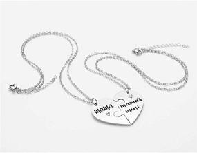img 1 attached to 💖 Комплект кулонов JOFUKIN для Мамы и Дочки: сердечные кулоны для совпадающих ожерелий - идеальные подарки для женщин