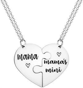 img 3 attached to 💖 Комплект кулонов JOFUKIN для Мамы и Дочки: сердечные кулоны для совпадающих ожерелий - идеальные подарки для женщин