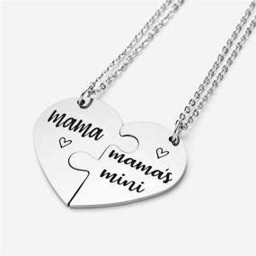 img 2 attached to 💖 Комплект кулонов JOFUKIN для Мамы и Дочки: сердечные кулоны для совпадающих ожерелий - идеальные подарки для женщин