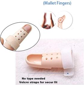 img 1 attached to 🔧 Versatile Finger Splints for Pain Relief & Support - Trigger and Mallet Finger Splints, Brace Straightener, Tendon Lock & Stabilizer (4 Sizes)