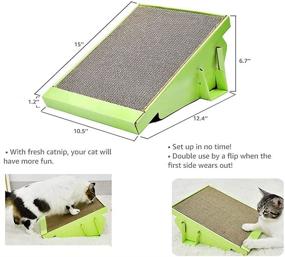 img 2 attached to 🐱 Incline Cardboard Cat Scratcher: Durable Scratch Pad for Indoor & Large Cats with Catnip and Reversible Design