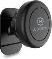 📱 wixgear universal stick-on magnetic car mount holder for cell phones and mini tablets with fast swift-snap technology - magnetic cell phone mount logo