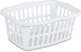 img 3 attached to 🧺 Bulk Pack of 12 Sterilite 12458012 1.5 Bushel/53 Liter Rectangular Laundry Baskets in White - Space-Saving Storage Solution