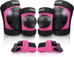 img 4 attached to 🚲 G4Free Bike Knee Pads Elbow Pads Wrist Guards 3 in 1 Protective Gear Sets for Skateboarding, Roller Skating, Cycling, and Scooter - Adults and Kids