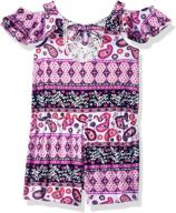nannette girls little printed romper girls' clothing in jumpsuits & rompers logo