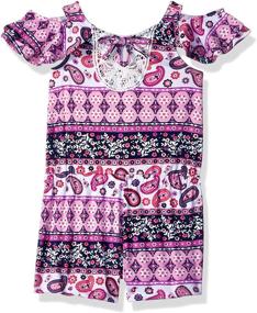 img 2 attached to Nannette Girls Little Printed Romper Girls' Clothing in Jumpsuits & Rompers
