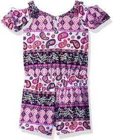 img 1 attached to Nannette Girls Little Printed Romper Girls' Clothing in Jumpsuits & Rompers
