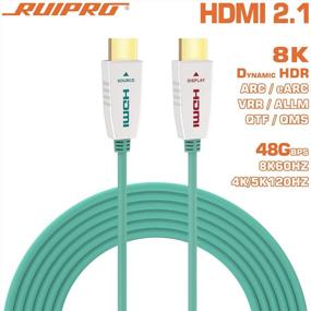 img 3 attached to 🔌 RUIPRO 8K HDMI Оптический кабель 10 метров: Высокоскоростной 48Гбит/с, 8K@60Гц, 4K@120Гц, HDR/eARC, Совместим с LG Samsung TCL Sony RTX 3080 3090 Xbox Series X PS5 PS4 Roku