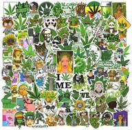 🍁 cool weed stickers 100pcs: waterproof 420 marijuana vinyl stickers for adults - laptop, ipad, water bottles, phone, skateboard, car, ps4, xbox sticker decals logo