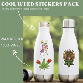 img 1 attached to 🍁 Cool Weed Stickers 100pcs: Waterproof 420 Marijuana Vinyl Stickers for Adults - Laptop, iPad, Water Bottles, Phone, Skateboard, Car, PS4, Xbox Sticker Decals