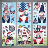 mocossmy 4th of july window clings - american independence day wall decals - patriotic decorations double sided window stickers for home, kitchen, classroom, office - independent party supplies by acxop logo