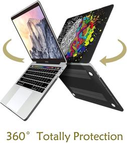 img 2 attached to 💻 Премиум чехол для MacBook Air 13 дюймов 2018-2020 года: черные левое и правое полушария мозга - Купить сейчас!