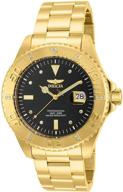 🕴️ invicta men's 15286 pro diver 18k yellow gold ion-plated watch with diamond accents: a timepiece of elegance and style логотип